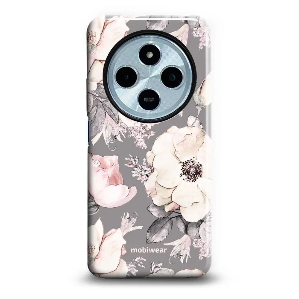 Handyhülle für Xiaomi Redmi 14C 4G, Mobiwear Elite Pro, Rosa-Blumig