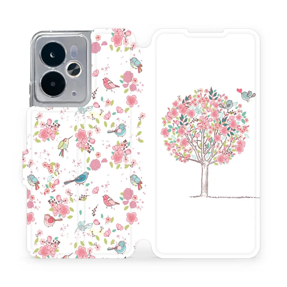 Handyhülle mit klappe für Realme 14T 5G, Mobiwear Book, Rosa Hain