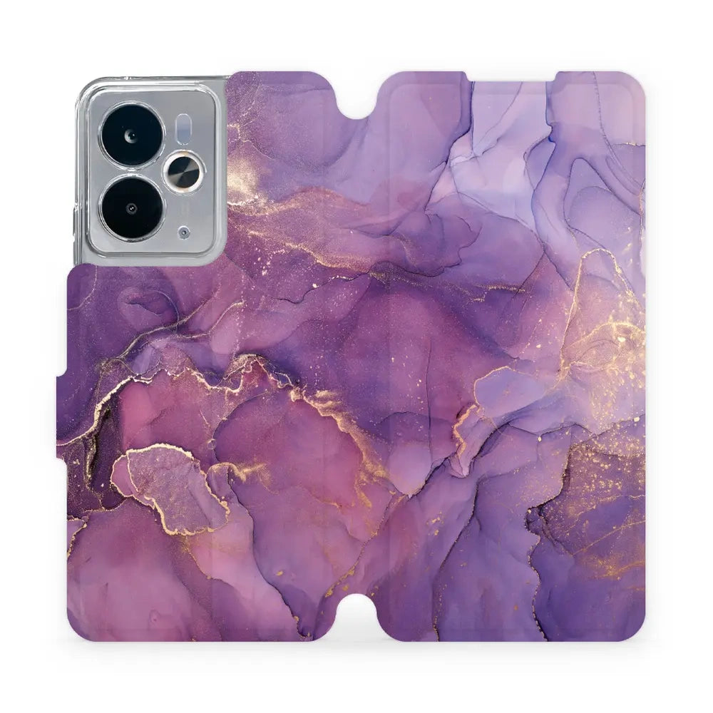 Handyhülle mit klappe für Realme 14 5G, Mobiwear Book, Violett