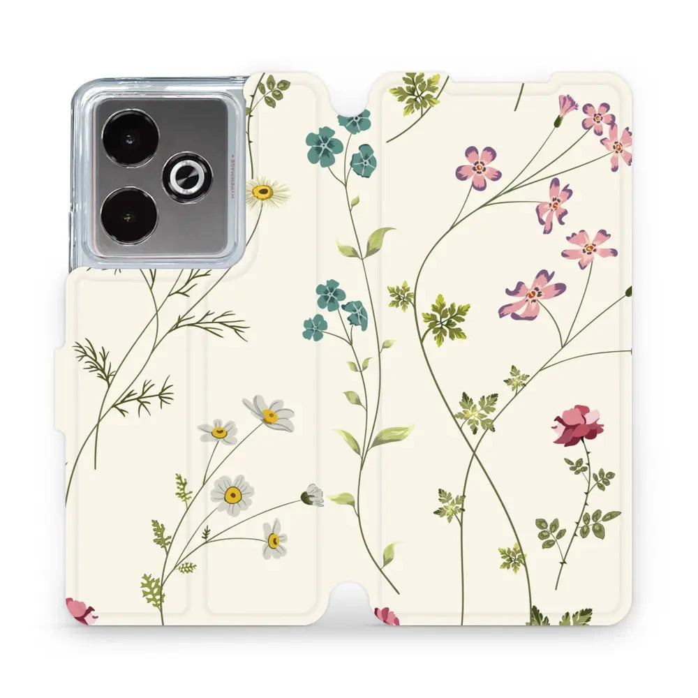 Handyhülle mit klappe für Realme GT 7T, Mobiwear Book, Feldblumen