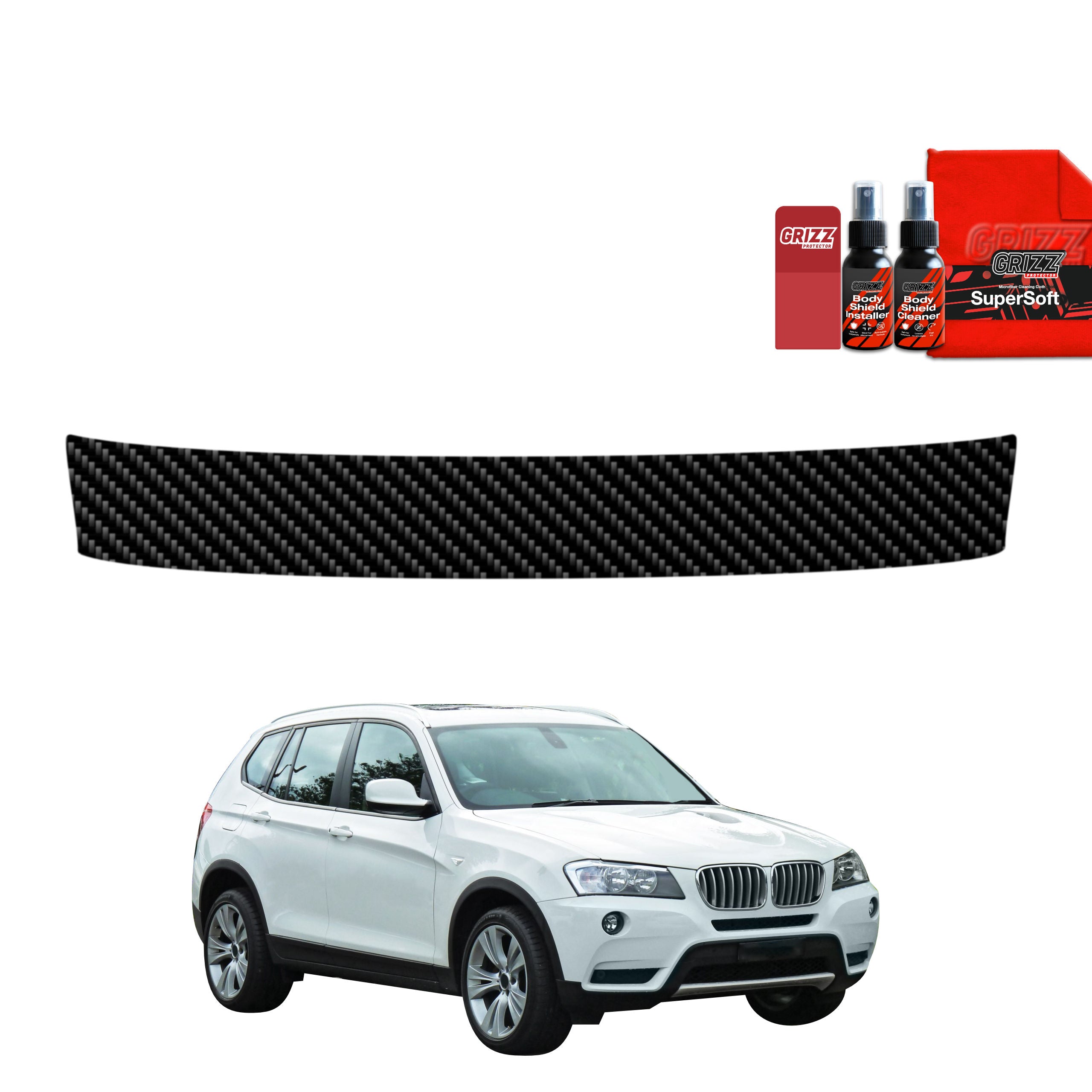 Kohlenstoff Schutzfolie Grizz Protector für Ladekante - BMW X3 F25 (2010-2014)