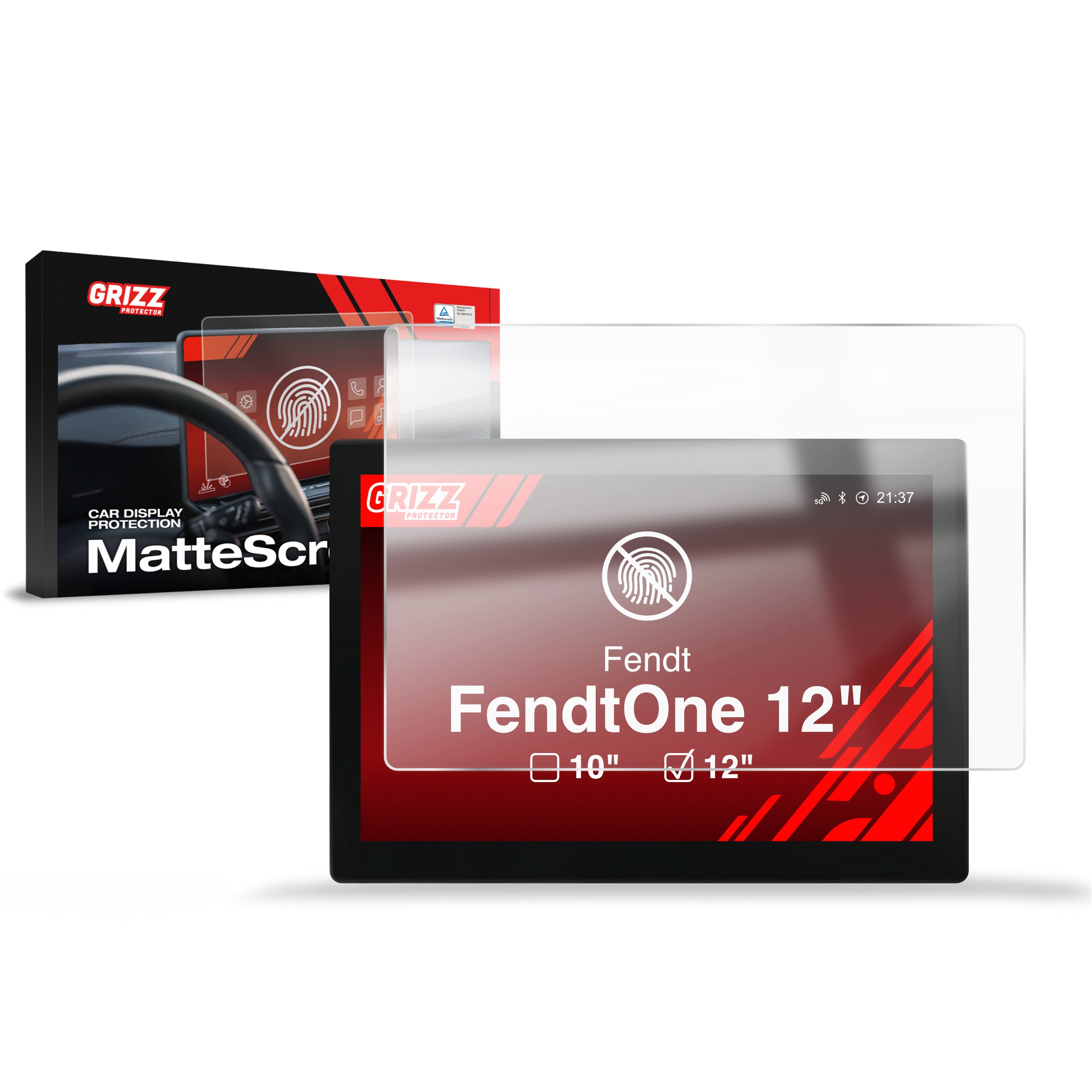 Matte Autodisplayfolie für FendtONE 12" (2023-2026), Grizz Protector