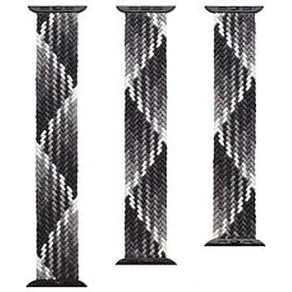 Armband für Apple Watch 38/40/41/42 mm, Zagg Gear4 Braided Watch Band, Größe L, Grau-Weiß (2/3)
