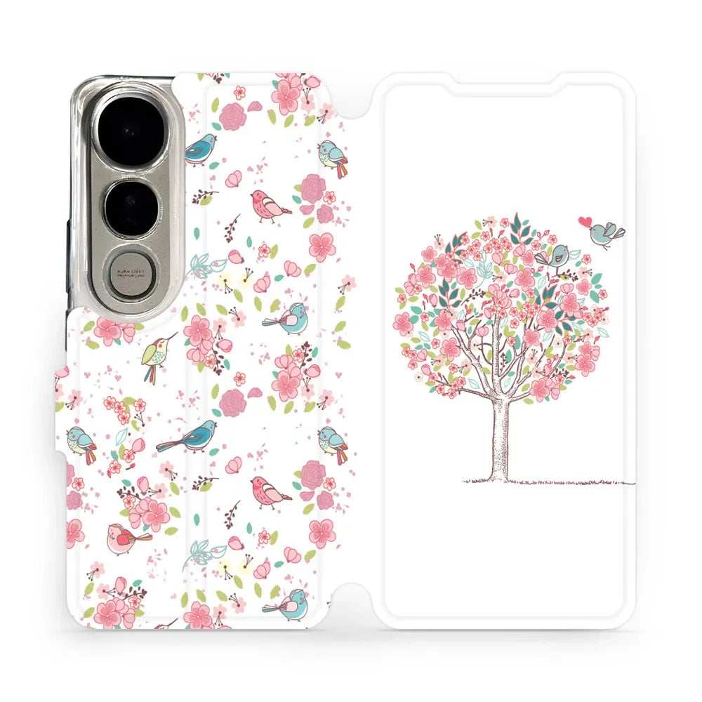Handyhülle mit klappe für Vivo V50 Lite 4G, Mobiwear Book, Rosa Hain