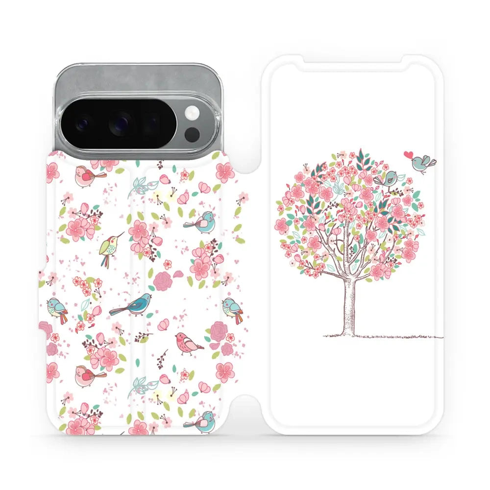 Handyhülle mit klappe für Pixel 10 Pro, Mobiwear Book, Rosa Hain