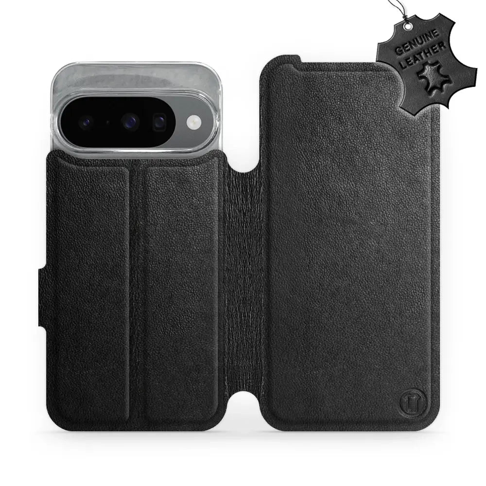 Echtleder Handyhülle für Pixel 10, Mobiwear Leather, Schwarz