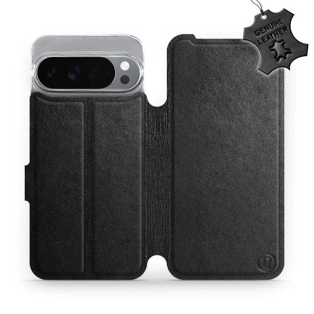 Echtleder Handyhülle für Pixel 10 Pro XL, Mobiwear Leather, Schwarz