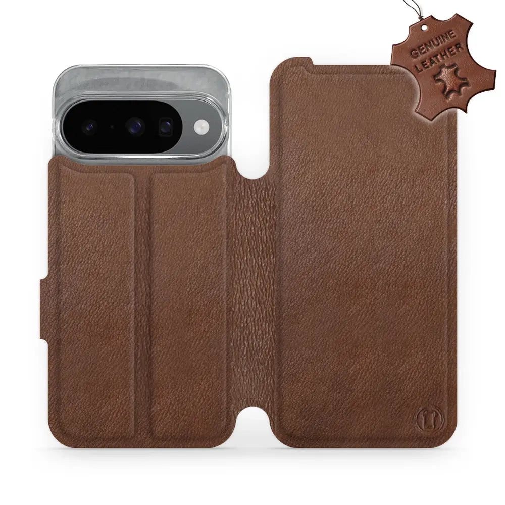 Echtleder Handyhülle für Pixel 10, Mobiwear Leather, Braun