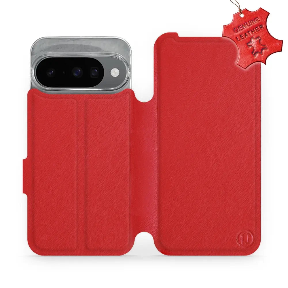 Echtleder Handyhülle für Pixel 10, Mobiwear Leather, Rot