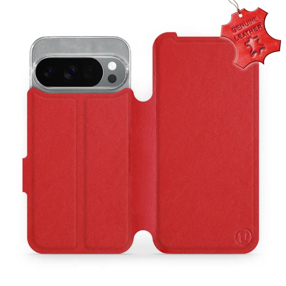 Echtleder Handyhülle für Pixel 10 Pro, Mobiwear Leather, Rot