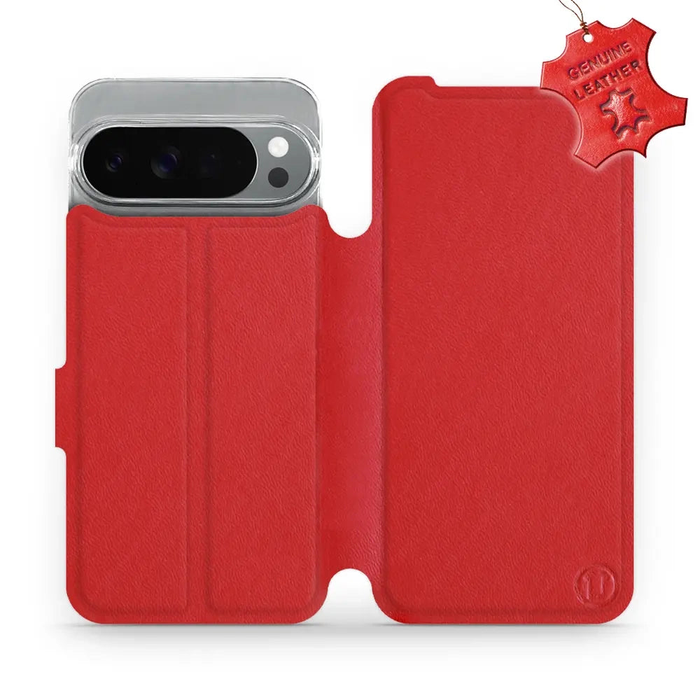 Echtleder Handyhülle für Pixel 10 Pro XL, Mobiwear Leather, Rot