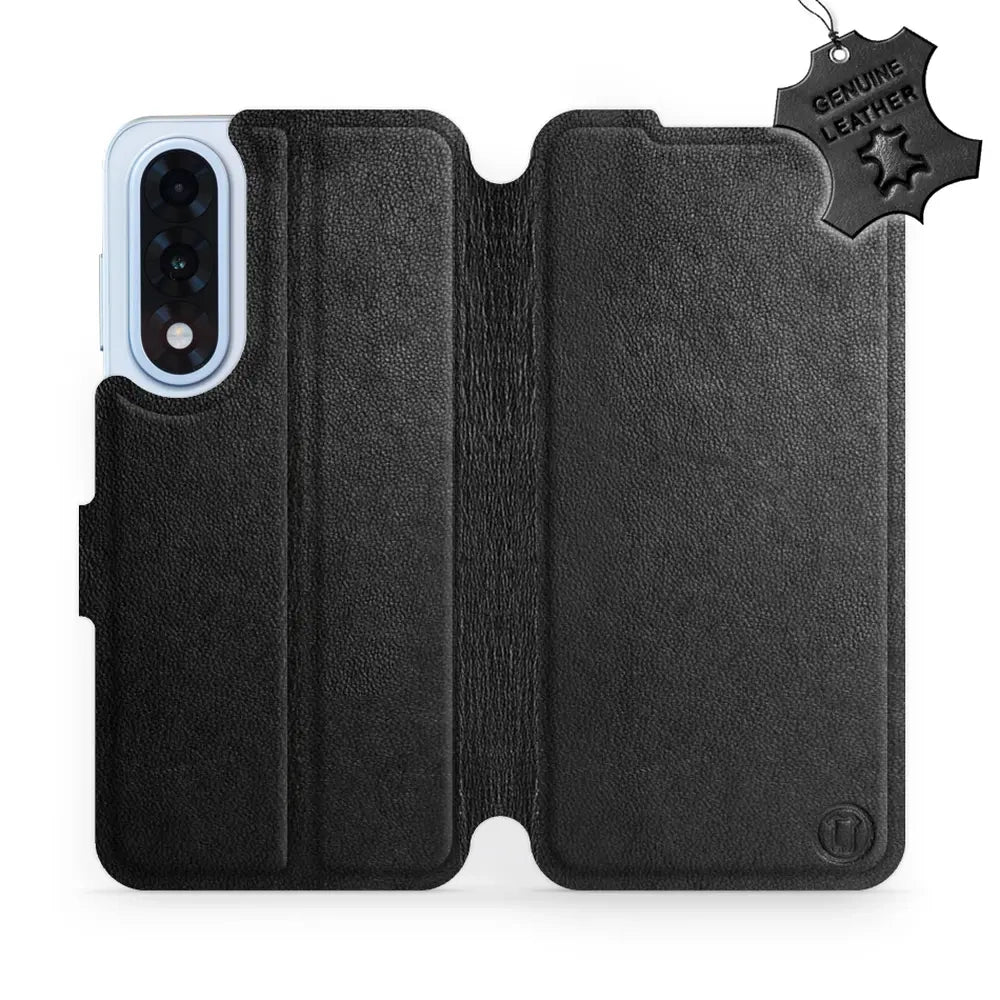 Echtleder Handyhülle für OnePlus Nord 5, Mobiwear Leather, Schwarz