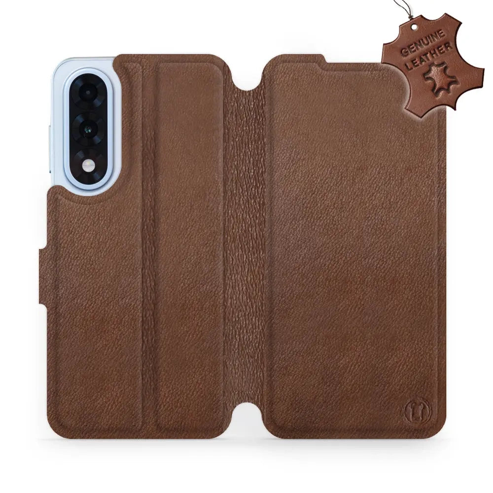 Echtleder Handyhülle für OnePlus Nord 5, Mobiwear Leather, Braun