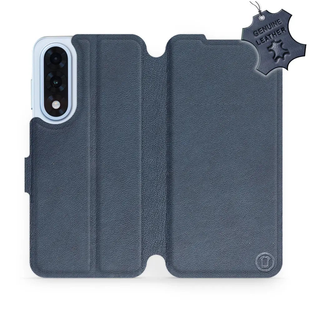 Echtleder Handyhülle für OnePlus Nord 5, Mobiwear Leather, Dunkelblau