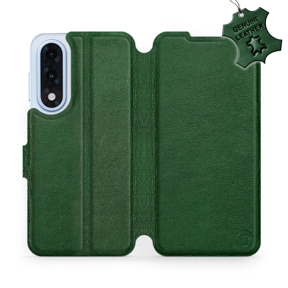 Echtleder Handyhülle für OnePlus Nord 5, Mobiwear Leather, Grün