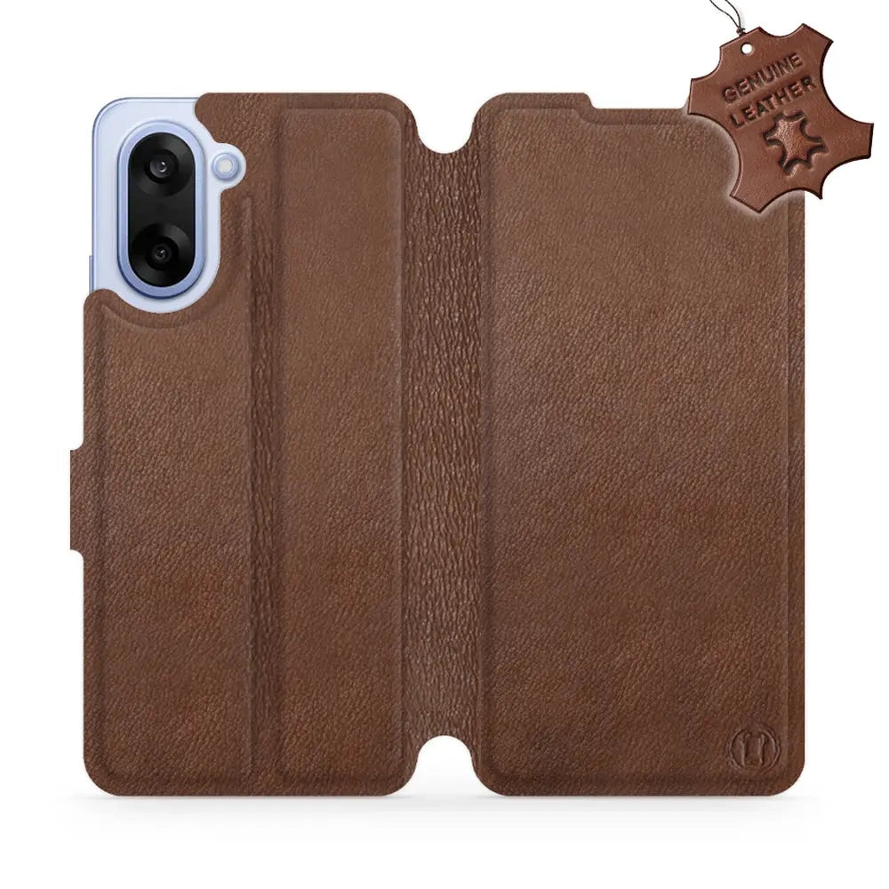 Echtleder Handyhülle für OnePlus Nord CE5 5G, Mobiwear Leather, Braun