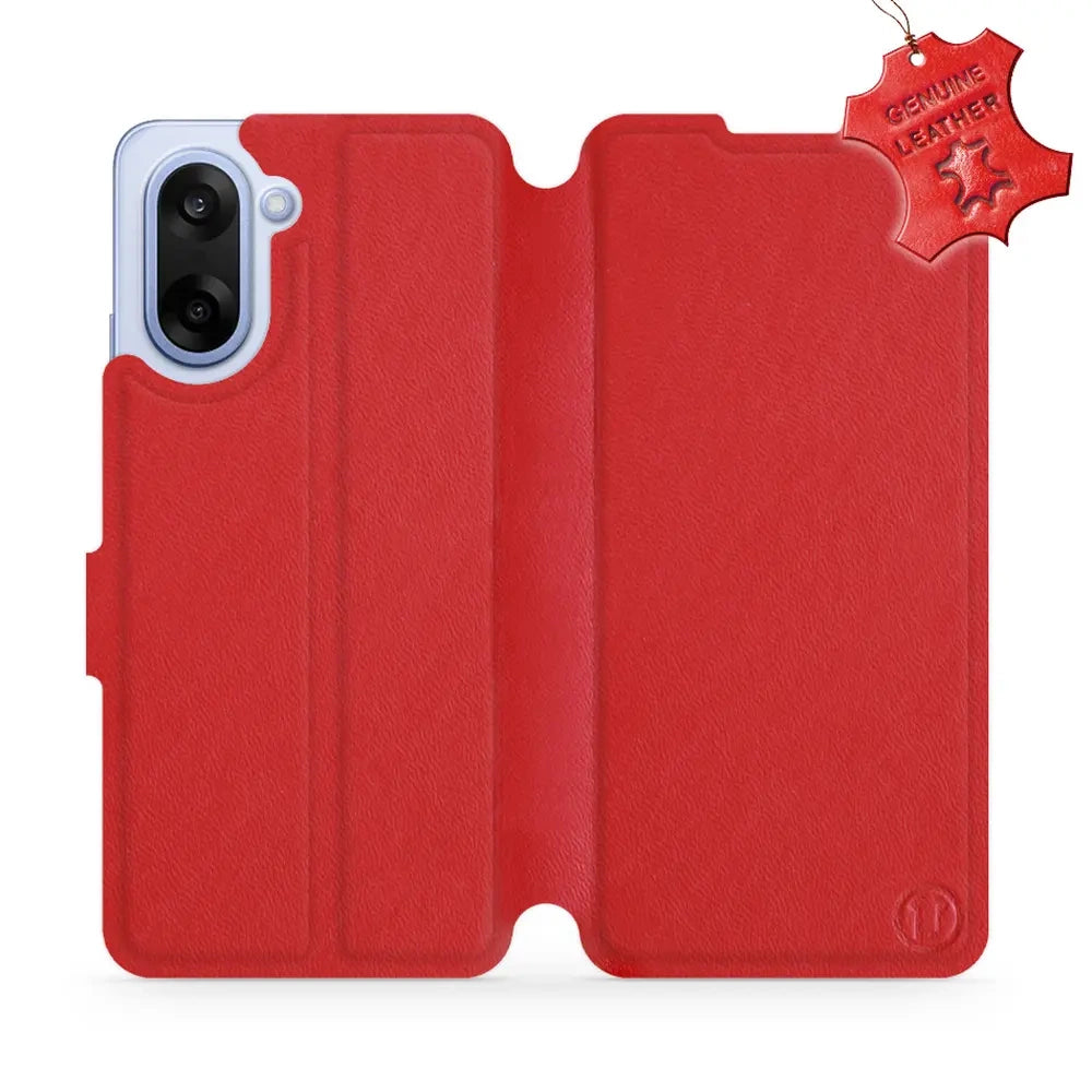 Echtleder Handyhülle für OnePlus Nord CE5 5G, Mobiwear Leather, Rot