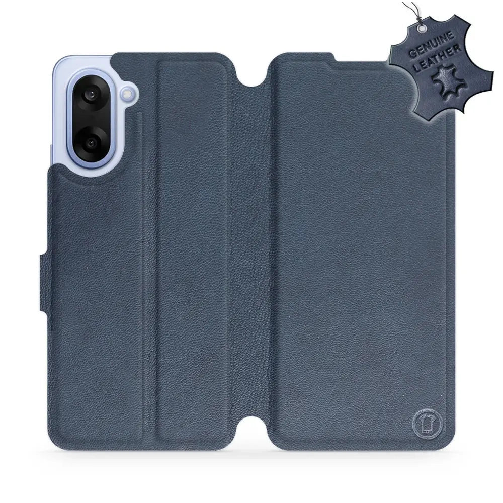 Echtleder Handyhülle für OnePlus Nord CE5 5G, Mobiwear Leather, Dunkelblau