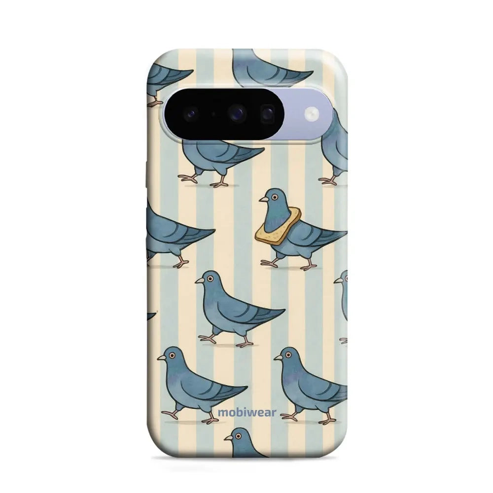 Handyhülle für Pixel 10, Mobiwear Elite Pro, Blaue Tauben