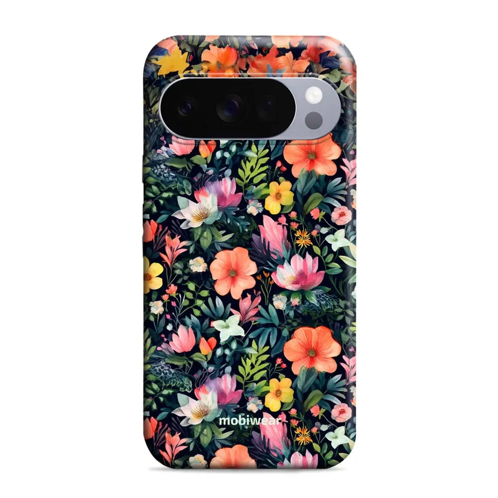 Handyhülle für Google Pixel 10 Pro, Mobiwear Elite Pro, Bunt-Blumig