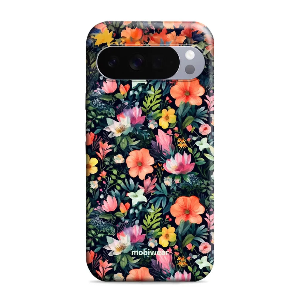 Handyhülle für Google Pixel 10 Pro XL, Mobiwear Elite Pro, Bunt-Blumig