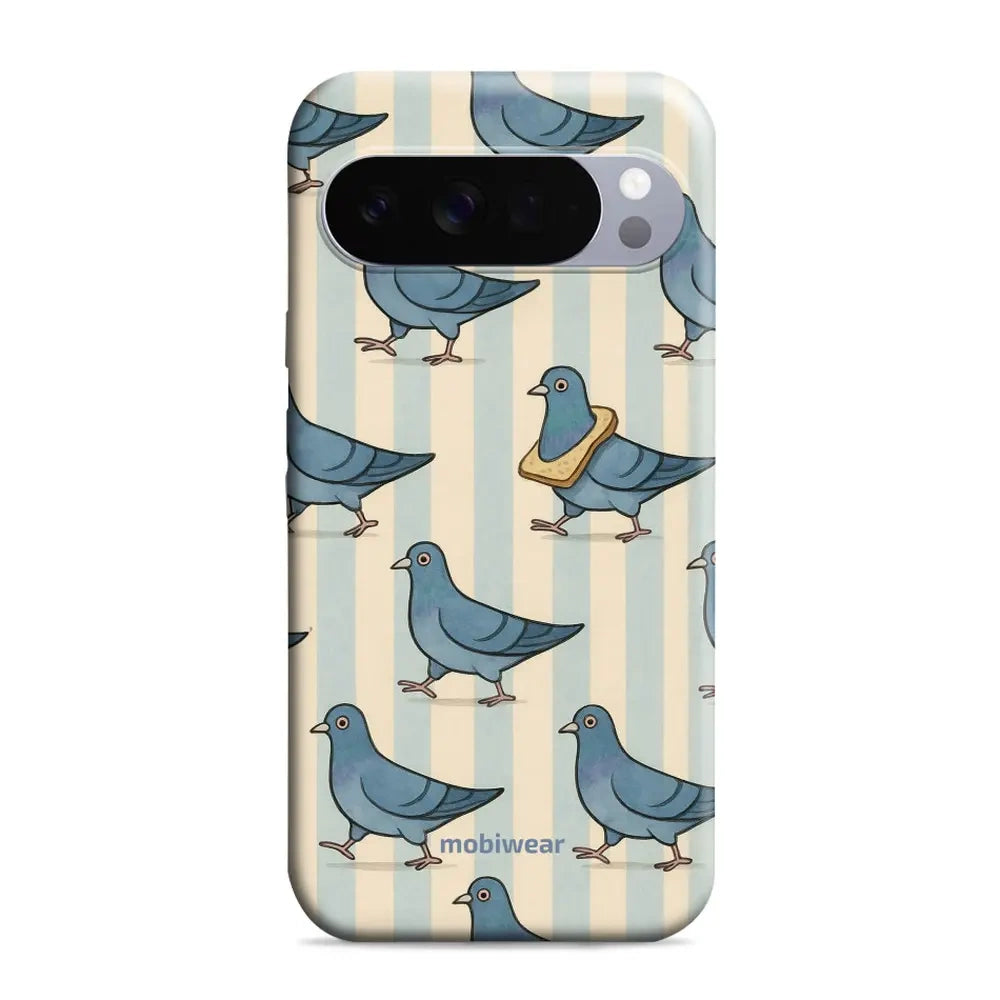 Handyhülle für Pixel 10 Pro XL, Mobiwear Elite Pro, Blaue Tauben