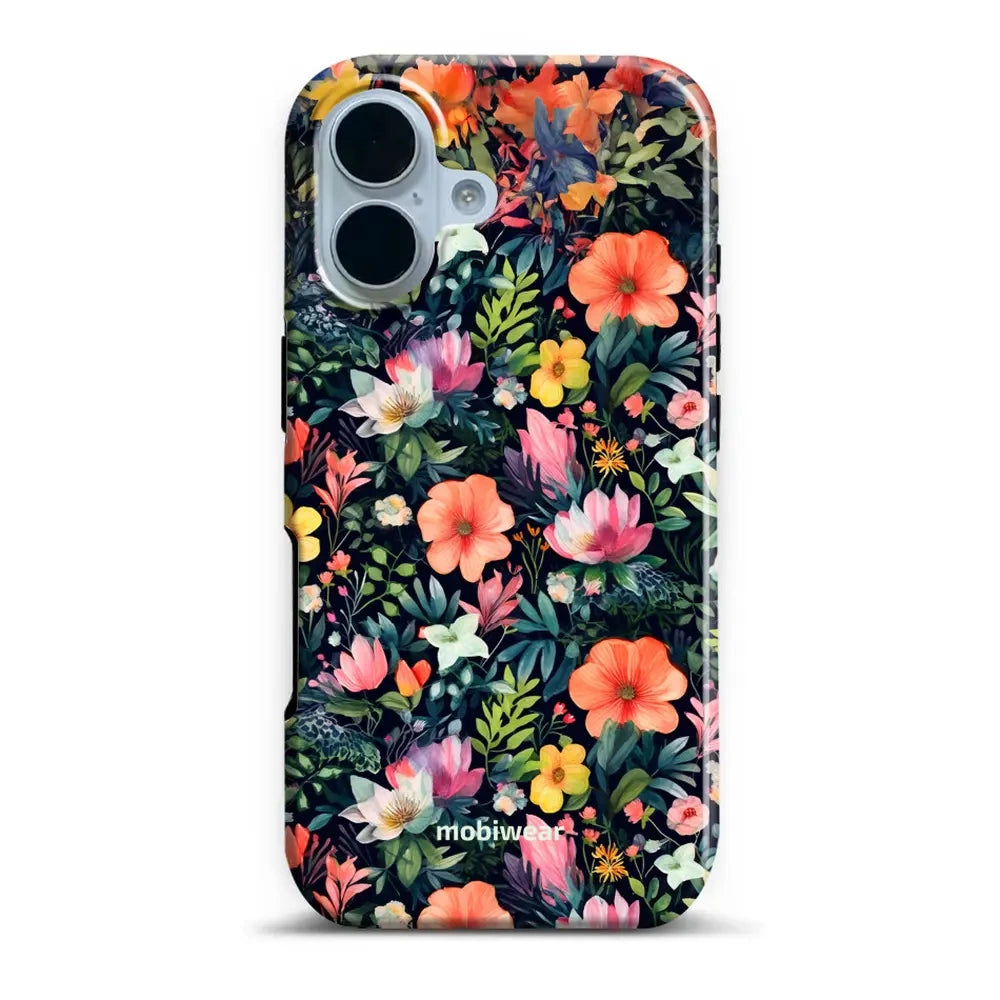 Handyhülle für iPhone 17, Mobiwear Elite Pro, Bunt-Blumig