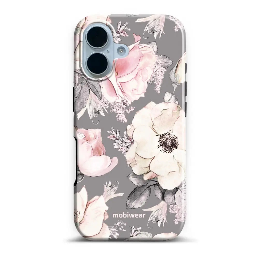 Handyhülle für iPhone 17, Mobiwear Elite Pro, Rosa-Blumig