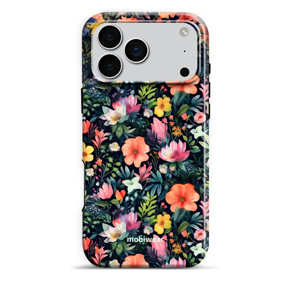 Handyhülle für iPhone 17 Pro Max, Mobiwear Elite Pro, Bunt-Blumig
