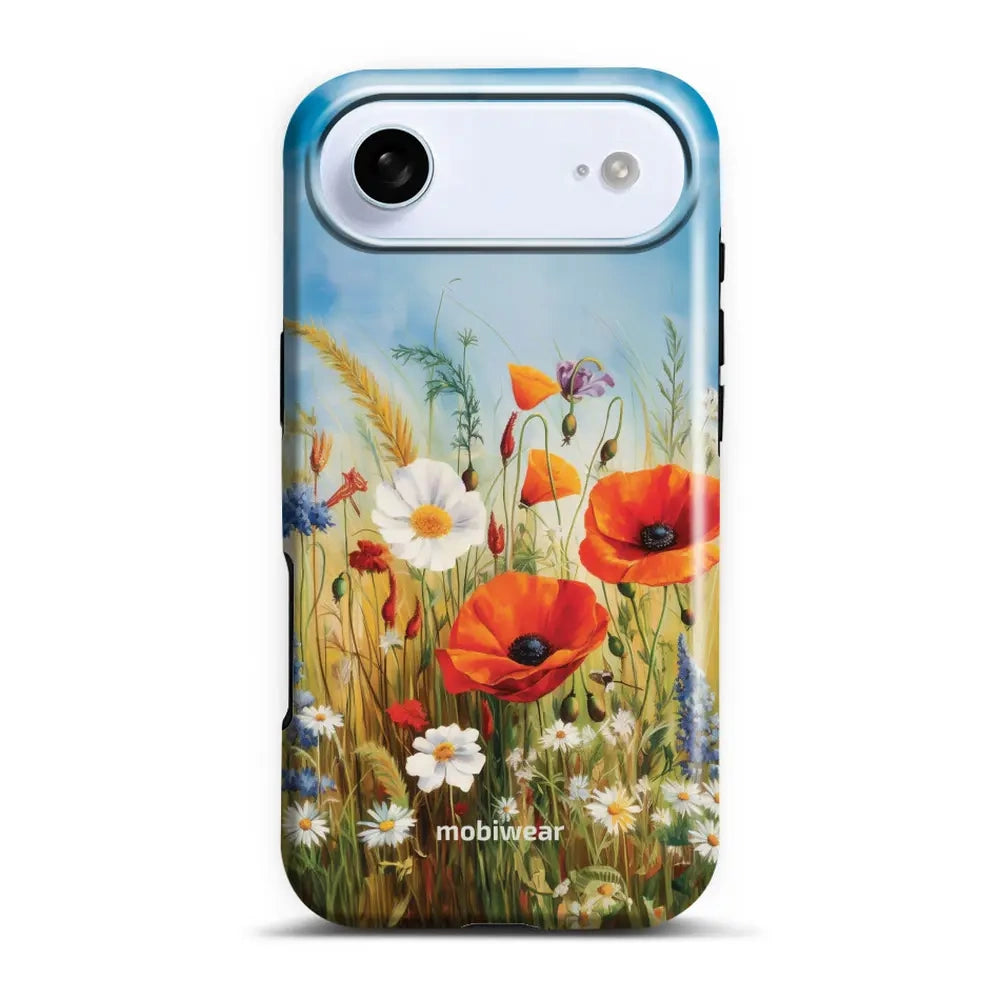 Handyhülle für iPhone Air, Mobiwear Elite Pro, Wiesenblumen