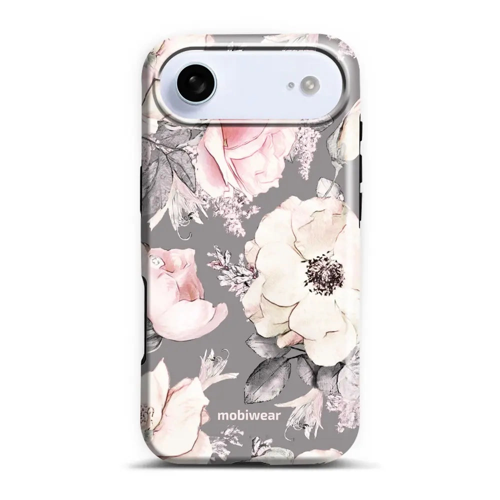 Handyhülle für iPhone Air, Mobiwear Elite Pro, Rosa-Blumig