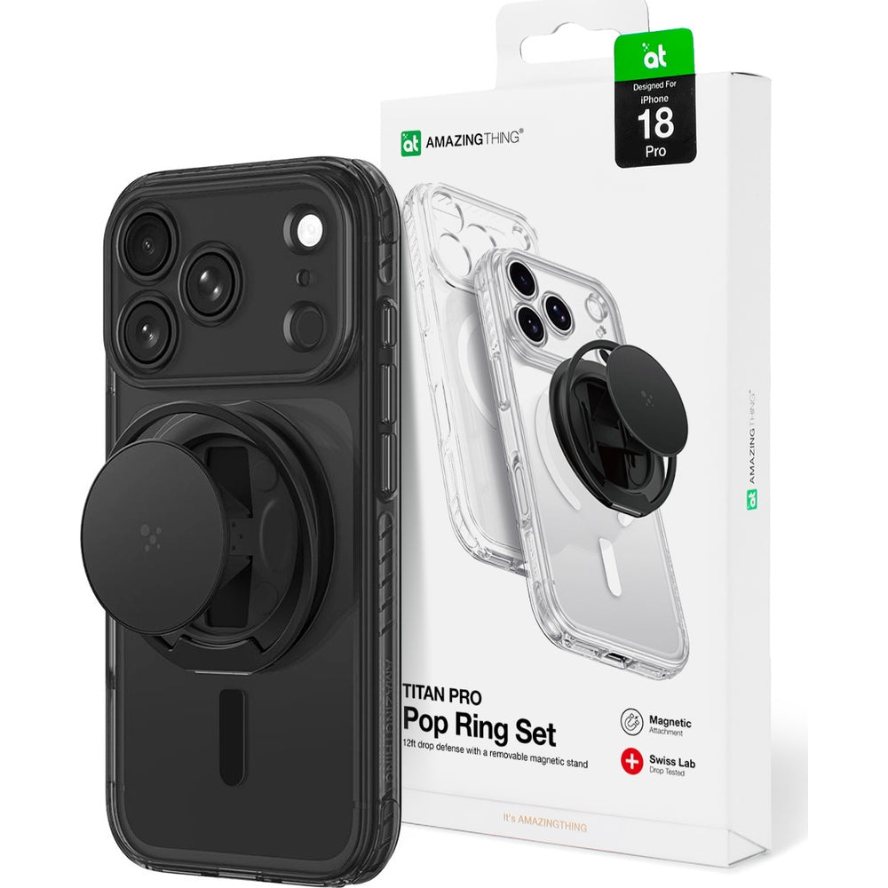 Hülle für iPhone 18 Pro AmazingThing Titan Pro Pop Lens, Schwarz (1/8)