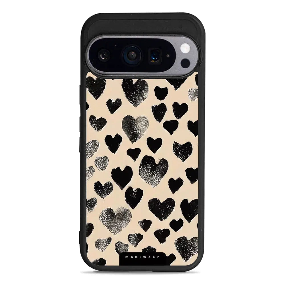 Handyhülle für Google Pixel 9, Mobiwear Glossy Case, Beige Liebe