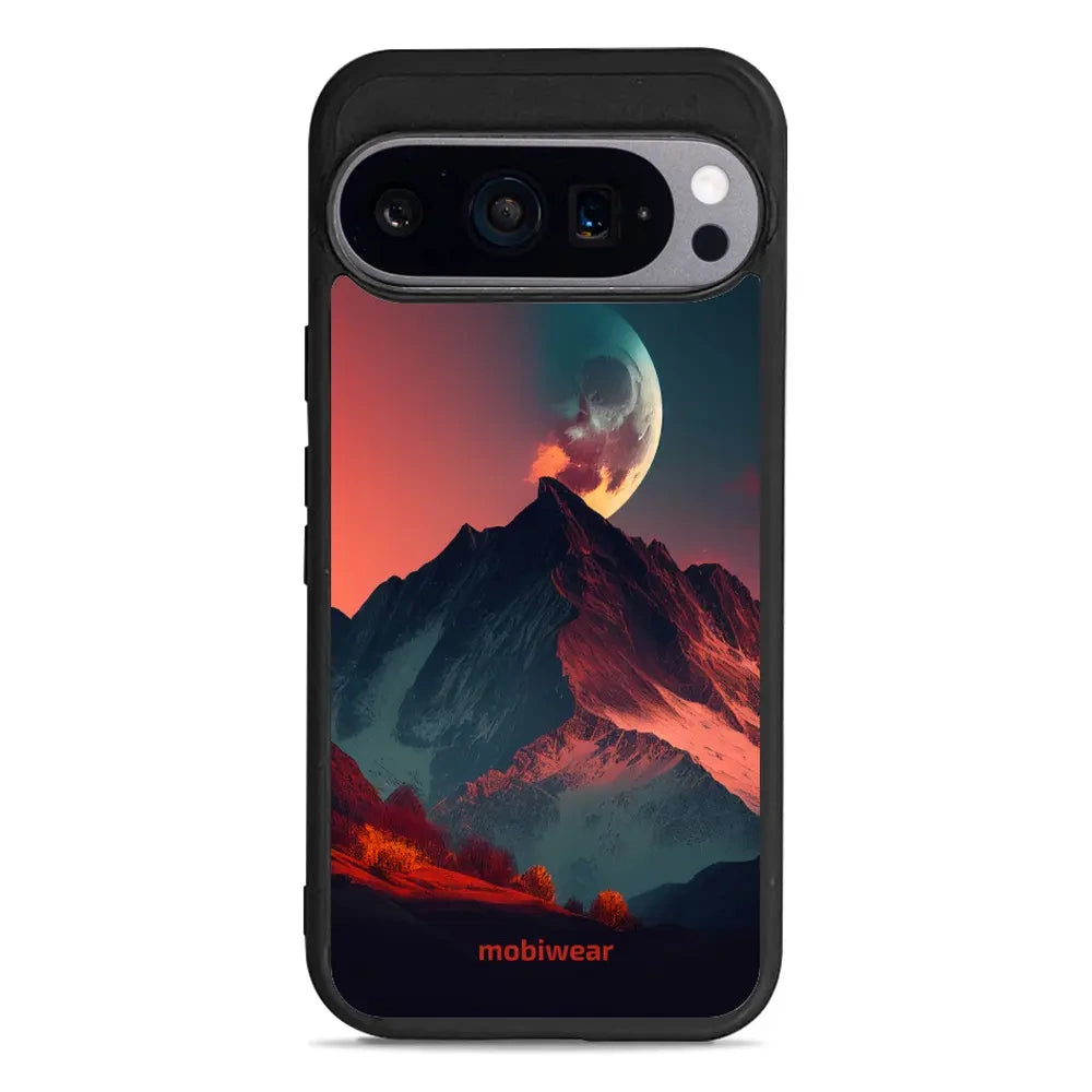 Handyhülle für Google Pixel 9 Pro, Mobiwear Glossy Case, Gebirgsdämmerung