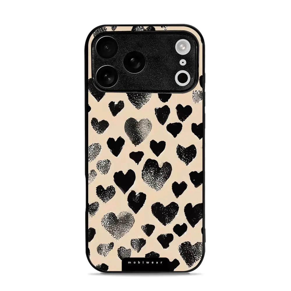 Handyhülle für iPhone 17 Pro Max, Mobiwear Glossy Case, Beige Liebe