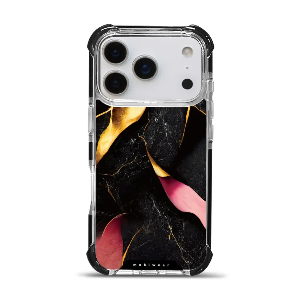 Handyhülle für iPhone 17 Pro mit MagSafe, Mobiwear Elite Bumper, Vergoldetes Erz