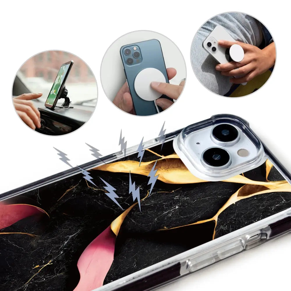 Handyhülle für iPhone 17 Pro Max mit MagSafe, Mobiwear Elite Bumper, Vergoldetes Erz