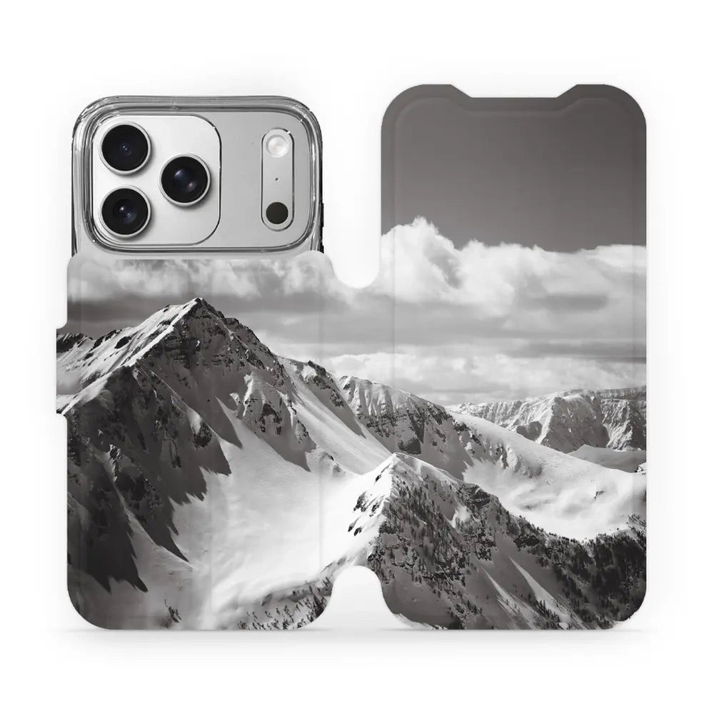 Handyhülle mit klappe für iPhone 17 Pro, Mobiwear Book, Berggipfel