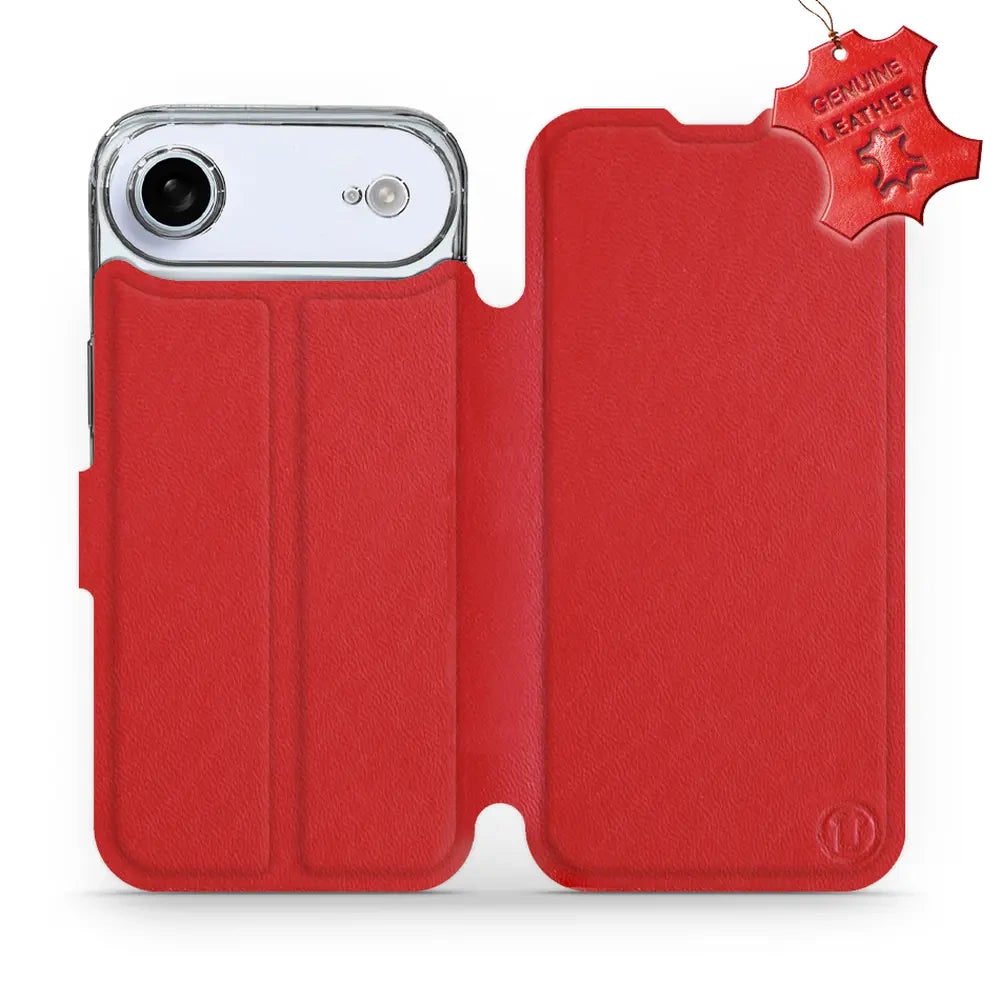 Echtleder Handyhülle für iPhone Air, Mobiwear Leather, Rot
