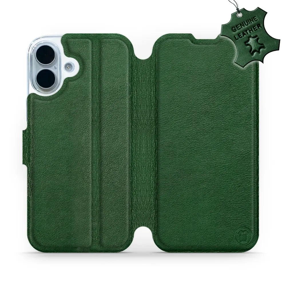 Echtleder Handyhülle für iPhone 17, Mobiwear Leather, Grün