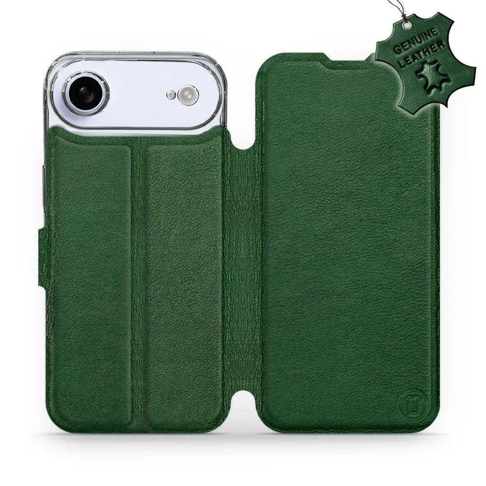 Echtleder Handyhülle für iPhone Air, Mobiwear Leather, Grün