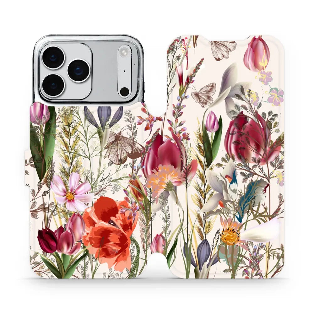 Handyhülle mit klappe für iPhone 17 Pro Max, Mobiwear Book, Blumenstrauß