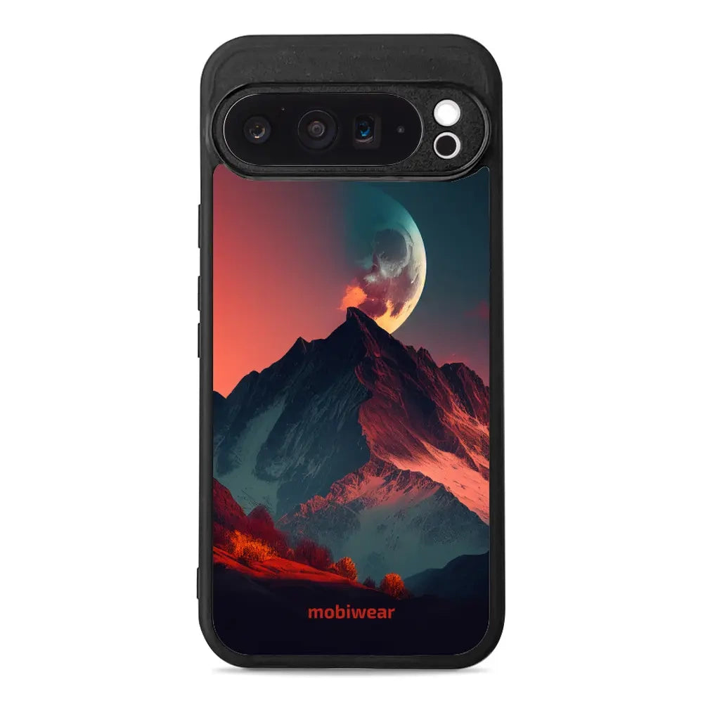 Handyhülle für Google Pixel 9 Pro XL, Mobiwear Glossy Case, Gebirgsdämmerung