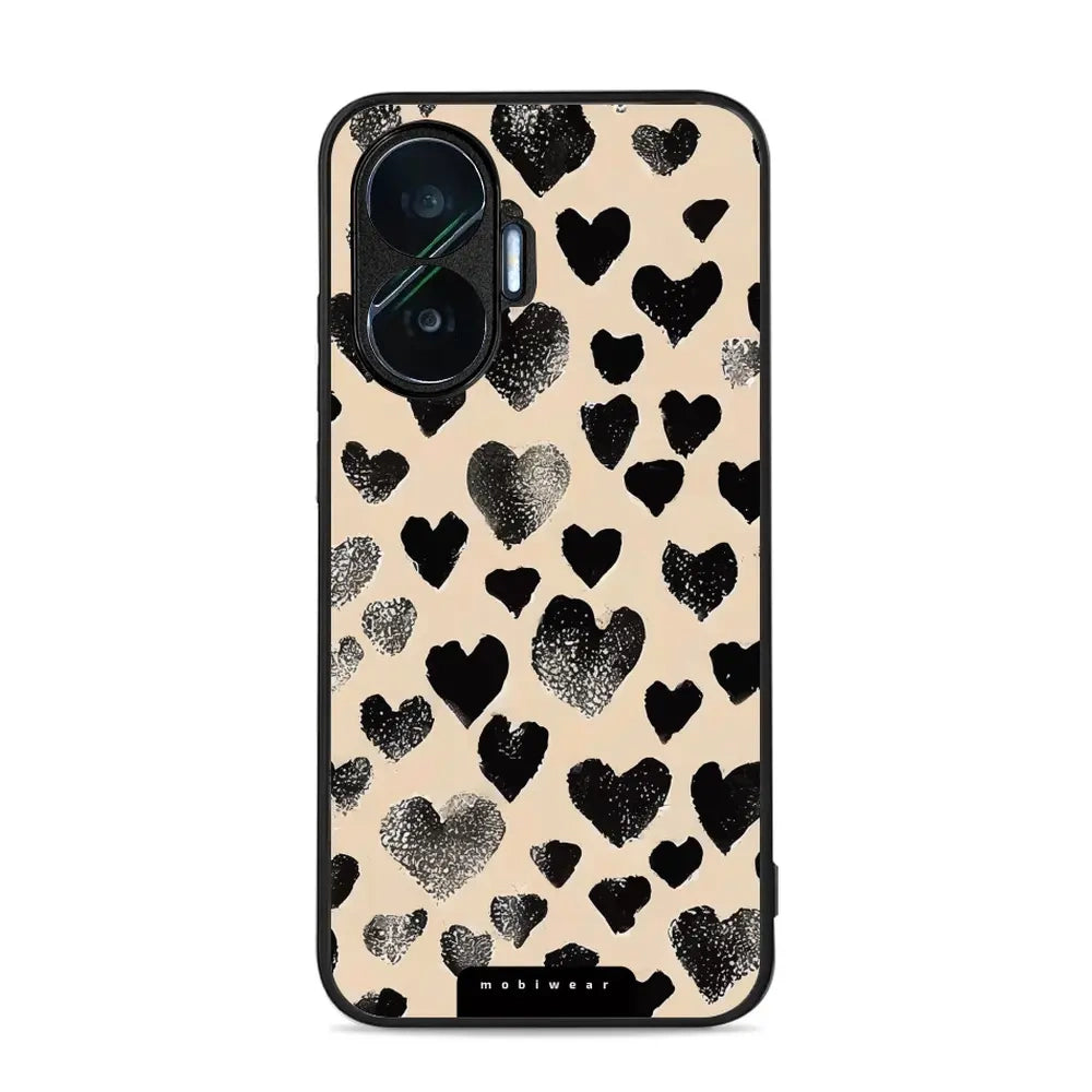 Handyhülle für Xiaomi POCO F7, Mobiwear Glossy Case, Beige Liebe