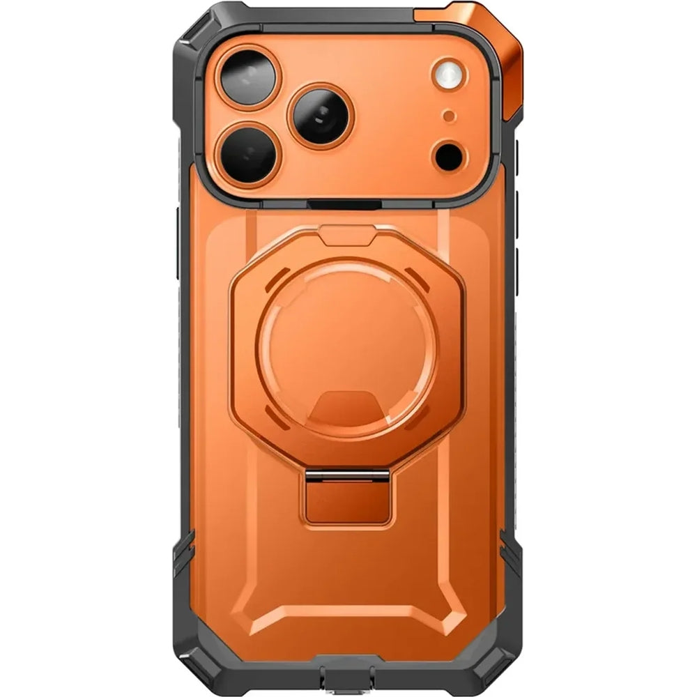 Handyhülle für iPhone 18 Pro / 17 Pro, Supcase UB Grip Mag mit MagSafe, Grau-Transparent-Orange (4/10)