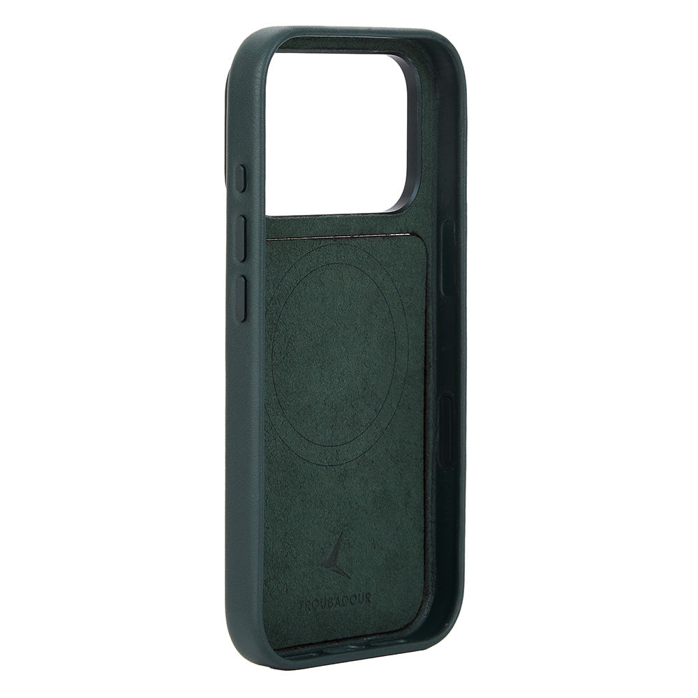 Lederhülle mit modularer Rückseite Troubadour Modular Leather Case für MagSafe für iPhone 18 Pro, Dunkelgrün (5/9)