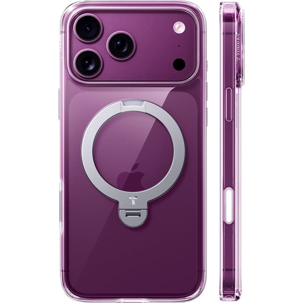 Handyhülle für iPhone 18 Pro / 17 Pro Torras Ostand Q3 Spin, Transparent (4/8)