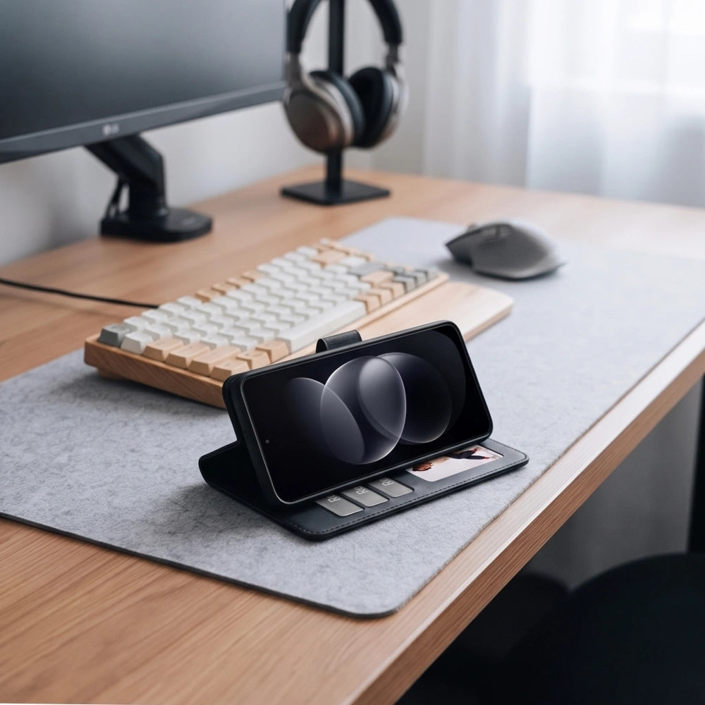 Handyhülle mit Klappe für Xiaomi Redmi Note 17 Pro Max 5G, Tech-Protect Wallet, Schwarz (4/7)
