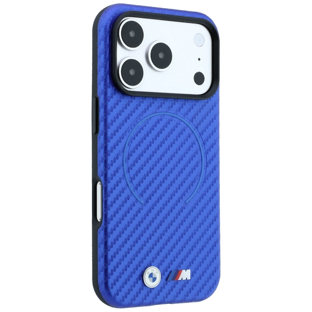 Handyhülle für iPhone 18 Pro / 17 Pro, BMW M Carbon Printed Ring mit MagSafe, Blau (4/8)