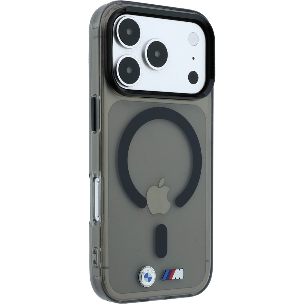 Handyhülle für iPhone 18 Pro Max / 17 Pro Max, BMW M IML Frosted Metal Logo Trims MagSafe, Anthrazit-Transparent (4/8)